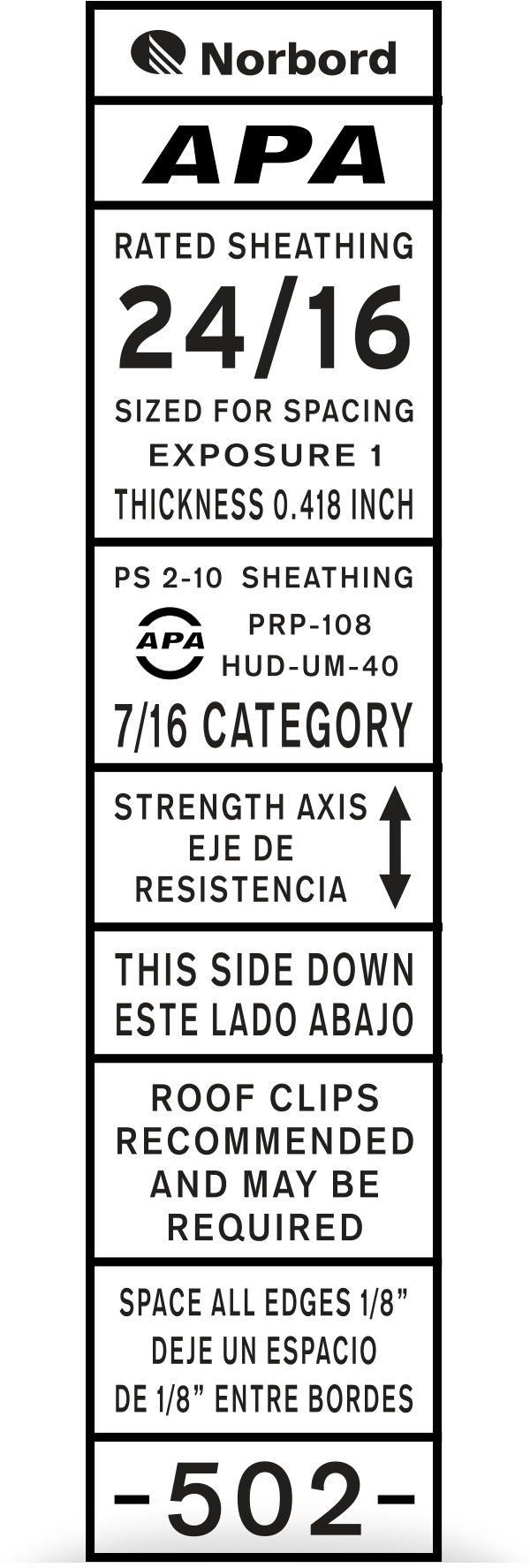 Norbord Grade Stamp